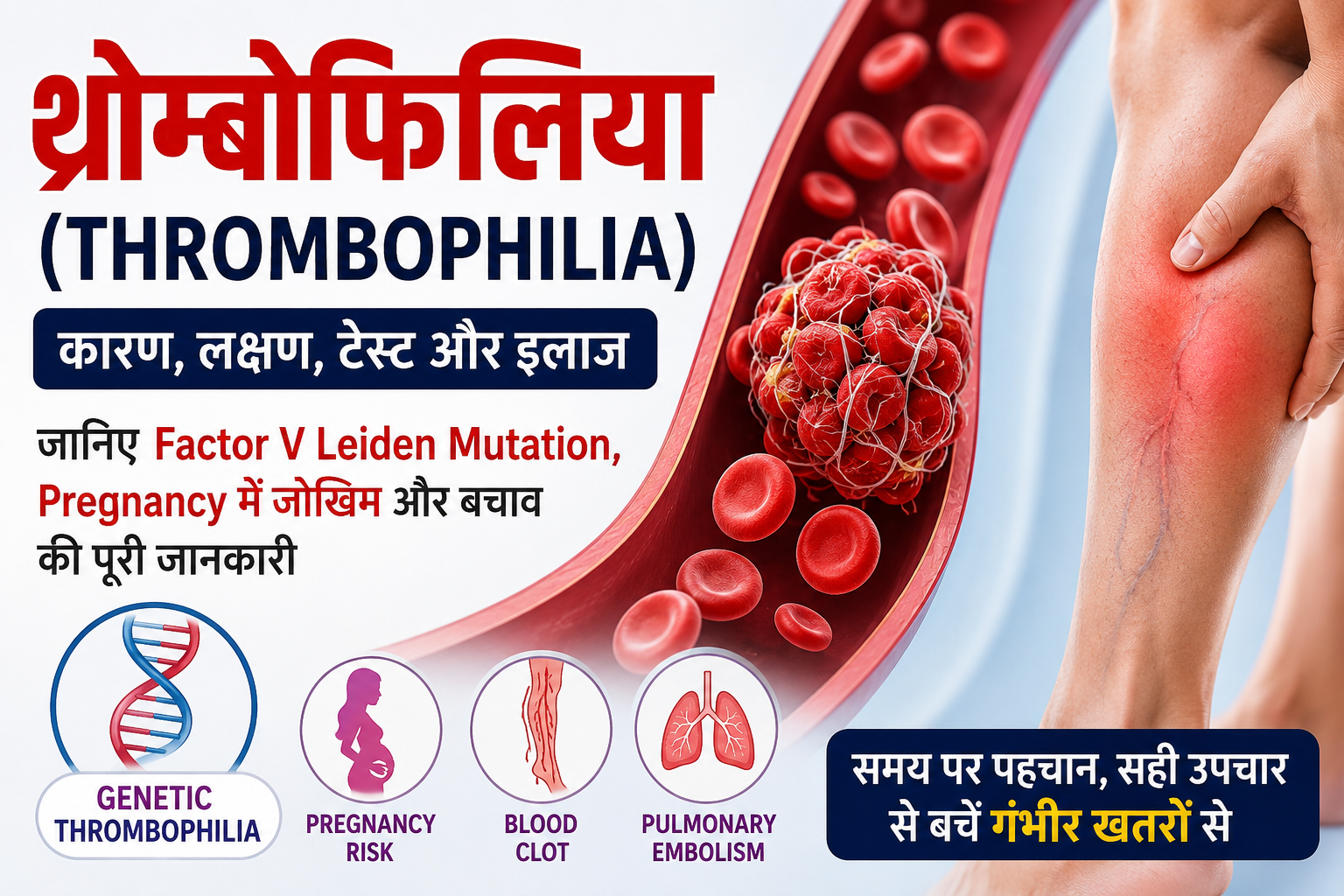 Thrombophilia in Hindi: कारण, लक्षण, टेस्ट, Treatment और Pregnancy Risk